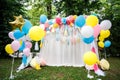 Birthday party decor balloons