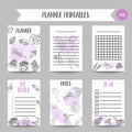 Birthday party doodle pintable cards. Vector template printables for poster, invitation, flyer, party, wedding, brochure