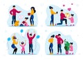 Birthday Party, Home Games, Kids Duties Vectors Royalty Free Stock Photo