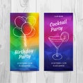 Birthday party invitation card. Cocktail party flyer. Royalty Free Stock Photo