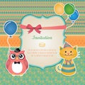 Birthday party invitation card design Royalty Free Stock Photo