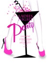 Ladies nigth party with young woman`s legs and coctail glass. Royalty Free Stock Photo