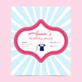 Birthday party invitation in circus style. Party Royalty Free Stock Photo