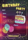 Birthday party invitation, copy space Royalty Free Stock Photo