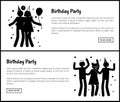 Birthday Party Promotional Monochrome Banners