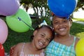 Birthday party sisters Royalty Free Stock Photo