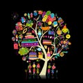 Birthday party tree for your design Royalty Free Stock Photo