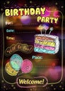 Birthday party vector design concept Royalty Free Stock Photo