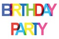 birthday party on white Royalty Free Stock Photo