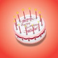 Birthday pink cake