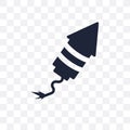 birthday rocket transparent icon. birthday rocket symbol design