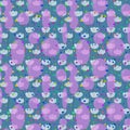 Birthday seamless balloons and clothes pattern for wrapping paper and fabrics and linens and kids clothes print