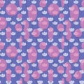 Birthday seamless balloons and clothes pattern for wrapping paper and fabrics and linens and kids clothes print