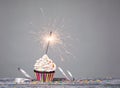Birthday Sparkler Cupcake Royalty Free Stock Photo