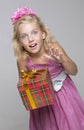 Birthday surprise gift Royalty Free Stock Photo