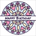 Birthday Vector Greeting Card