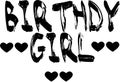 Birthdy Girl jpg image with svg vector cut file for cricut and silhouette