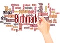 Birthmark word cloud hand writing concept