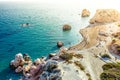 Birthplace of Aphrodite - Petra tou Romiou. Paphos District, Cyprus Royalty Free Stock Photo