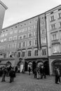 The birthplace of the famous Austrian composer Mozart in the old town Salzburg, Austria Royalty Free Stock Photo