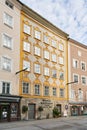 Birthplace of the musician and composer Wolfgang Amadeus Mozart in Salzburg, Austria Royalty Free Stock Photo