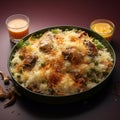 Biryani delight Mutton biryani meal served on a table plate