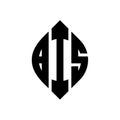 BIS circle letter logo design with circle and ellipse shape. BIS ellipse letters with typographic style. The three initials form a Royalty Free Stock Photo