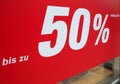 Bis zu 50% reduziert (up to 50% discount)