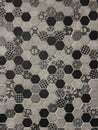 bisazza hexagonal mosaic for modern bathrooms in gray and black Royalty Free Stock Photo