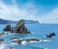 Biscay bay coast landscape, Spain Royalty Free Stock Photo