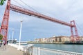 Biscay bridge over the NerviÃ³n river. It encompasses both banks of the river.Portugalete-Basque country-Spain.