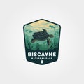 biscayne national park vintage logo vector symbol illustration design, us national park logo