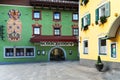 BISCHOFSHOFEN, AUSTRIA, EUROPE - 15 OCTOBER 2018: Arhitectural detail in the center of the town.