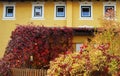 Arhitectural detail in Bischofshofen town in an autumn day.