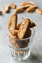 Biscotti / Cantuccini Biscuits with Almonds served in Glass