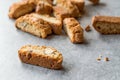 Biscotti / Cantuccini Cookie Biscuits with Almonds / Shortbread. Royalty Free Stock Photo