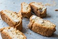 Biscotti / Cantuccini Cookie Biscuits with Almonds / Shortbread. Royalty Free Stock Photo