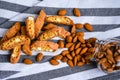Biscotti , Cantuccini Cookie Biscuits with Almonds , Shortbread