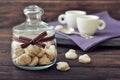 Biscotti in a glass jar Royalty Free Stock Photo