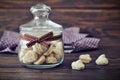 Biscotti in a glass jar Royalty Free Stock Photo