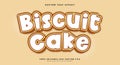 Biscuit Cake Snack Style Editable Text effect Royalty Free Stock Photo