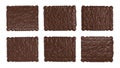 Biscuit Coated in Dark Chocolate Isolated, Square Cookies, Rectangular Shortbread, Crunchy Digestive Cookie