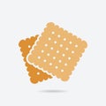 Biscuit, cookie color vector icon. Element of kitchen for mobile apps illustration. Biscuit flat icon for website design and