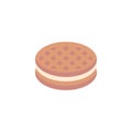 Biscuit cookie flat icon