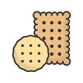 Biscuit cracker icon vector design templates simple and modern Royalty Free Stock Photo