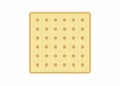 Biscuit crackers with crystal sugar sprinkles. Simple flat illustration. Royalty Free Stock Photo