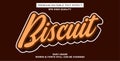 biscuit editable text effect style