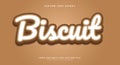 Biscuit editable text effect template Royalty Free Stock Photo