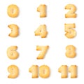 Biscuit font alphabet number