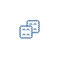 Biscuit line icon concept. Biscuit flat vector symbol, sign, outline illustration.